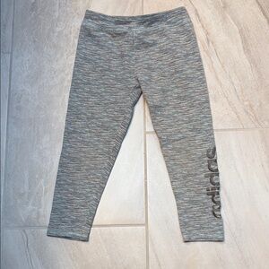 ADIDAS (Size 6) Girls Space print Gray Leggings